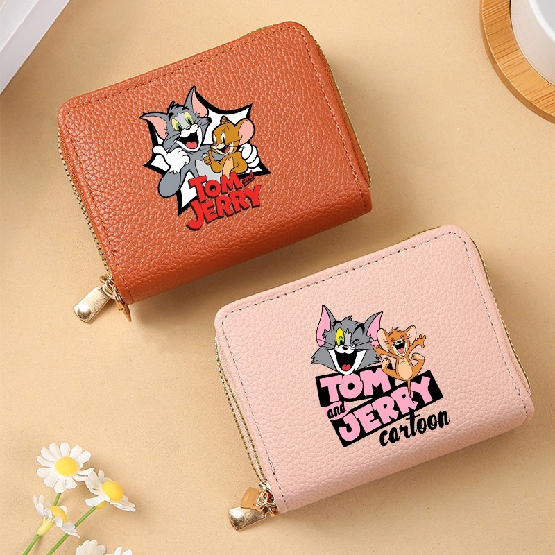 Women Bags With Wallet - Tom und Jerry Niedliche Kartenhalter-Geldbörsen, Cartoon-Anime-gemusterte