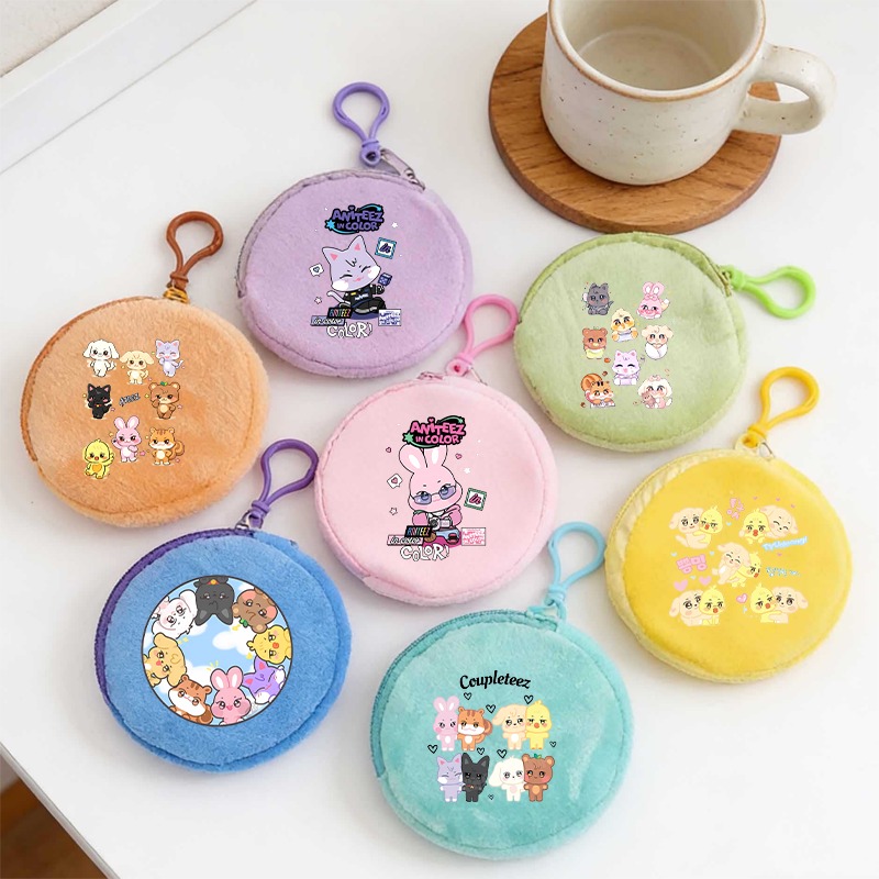 Women Bags With Wallet - Kpop ATEEZ Idol Münzbörsen Schlüsselanhänger Cartoon