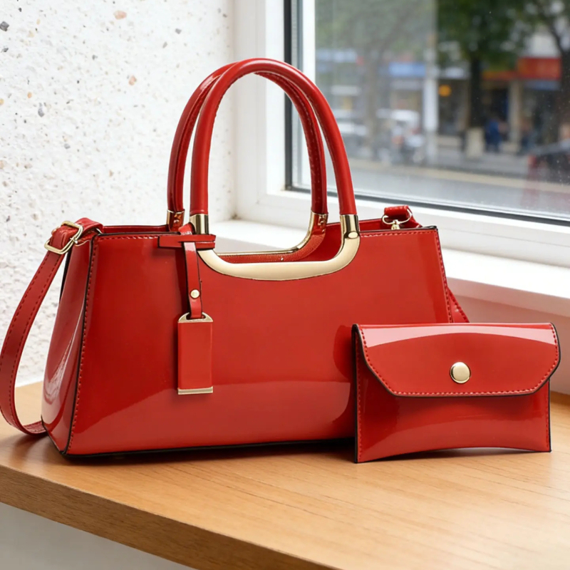 Women Bags Crossbody - Damen-Handtaschen-Set, Leichter Luxus PU-Material Umhängetaschen, Verstellbarer
