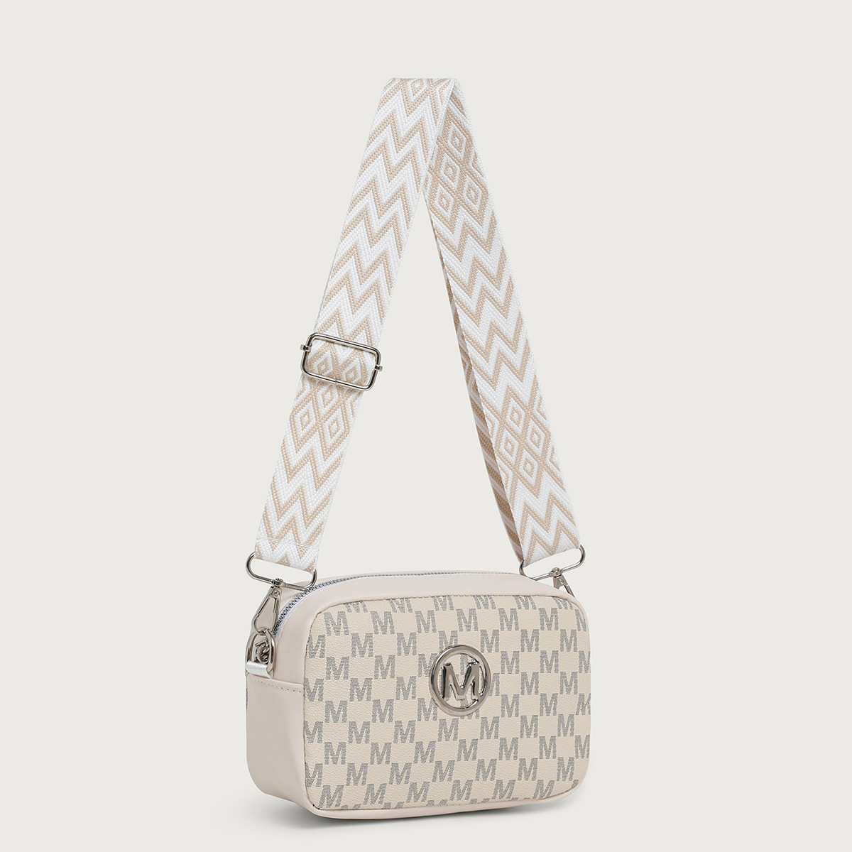 Women'S Bags At M&S - Damen-Umhängetasche im Retro-M-Muster-Design, stilvolle Damen-Umhängetasche, Handy-Geldbörse