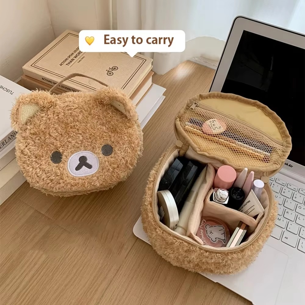 Women Bags Discount - Plüsch-Make-up-Tasche Anime Entspannter Bär Kosmetiktasche Damen