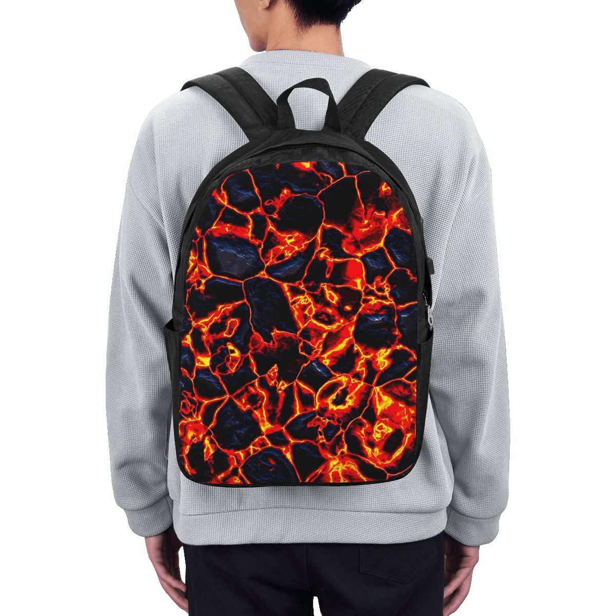 Women'S Bags Travel - Magma-Vulkan-Lava-Feuer-Rucksack, Reise-Notebook-Tasche, Computer-Studenten-Schultasche, Laptop-Umhängetaschen für Männer