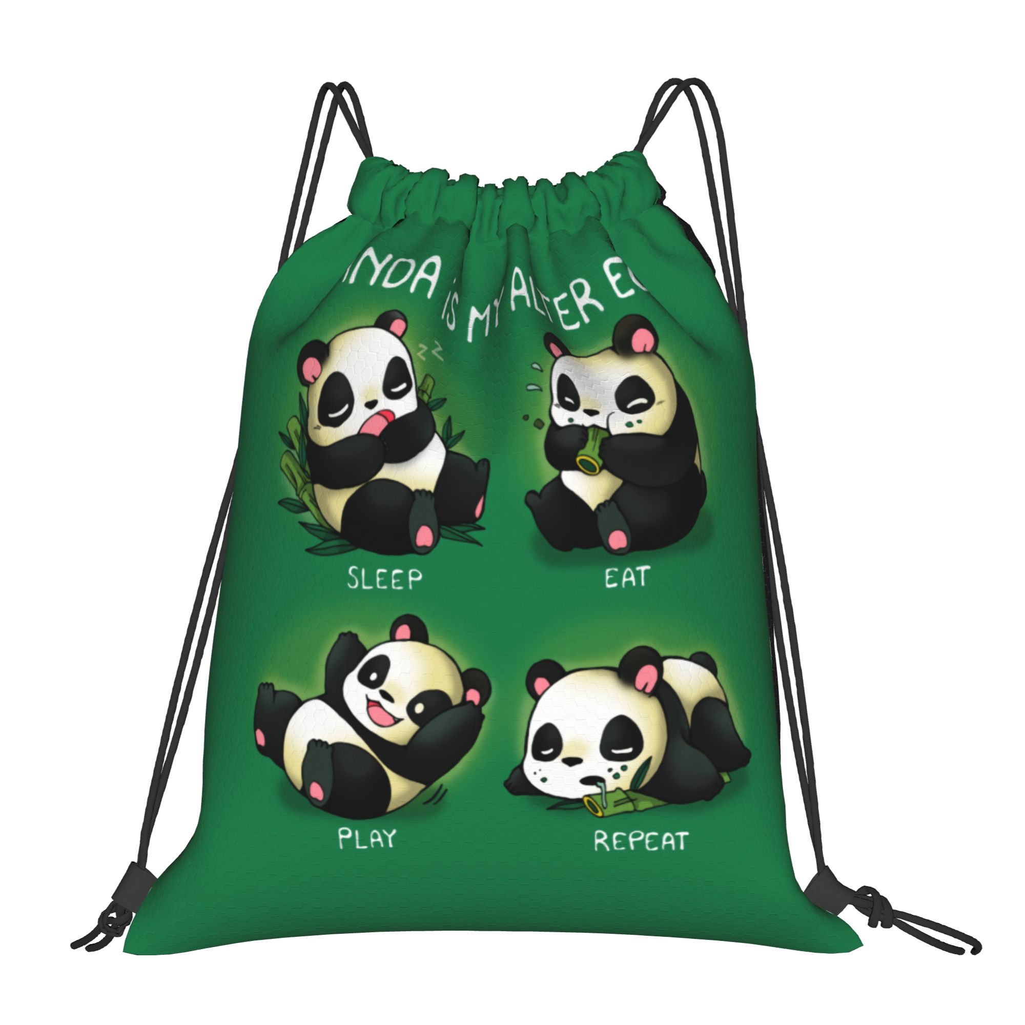 Women'S Bags Ego - Benutzerdefinierte Panda Alter Ego Kordelzugtaschen für