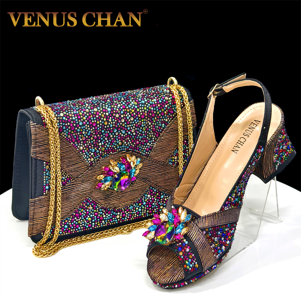 Women Bags On Sale - 2025, luxuriöses italienisches Damen-Party-Schuhe- und Handtaschen-Set