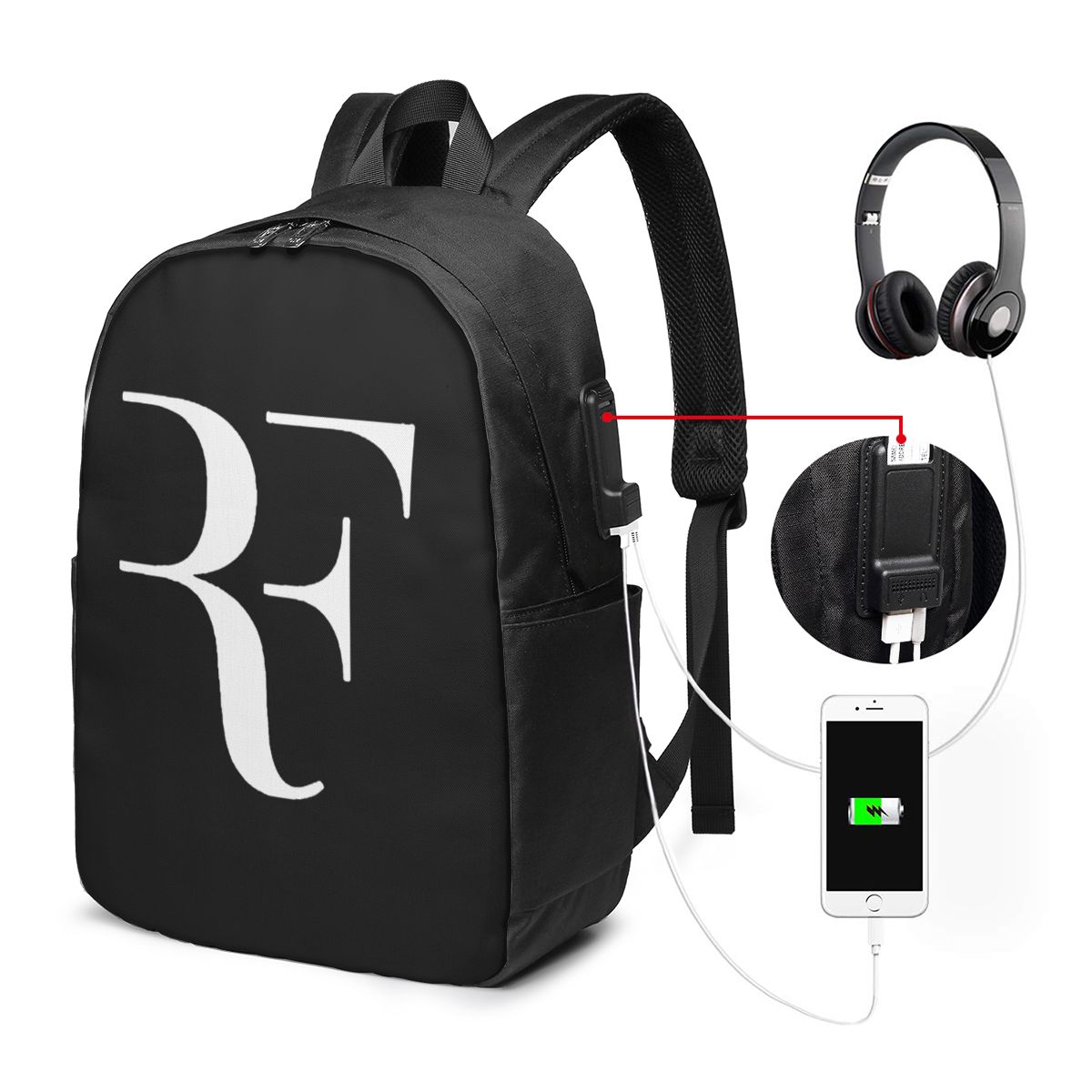 Women'S Bags Travel - Roger Federer Rucksack, Reisetasche, Notebook-Tasche, Computer,