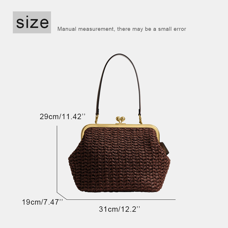 Handgewebte Kisslock-Rahmen-Sc – Women Bags On Sale Bewertung und Preis