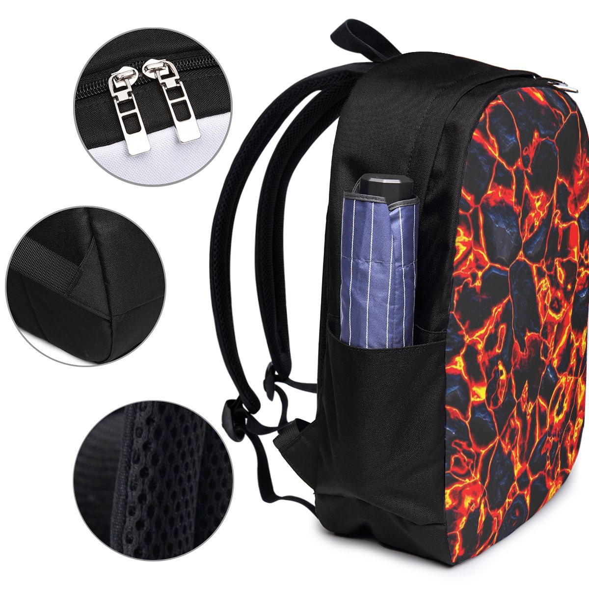 Magma-Vulkan-Lava-Feuer-Rucksa – Women'S Bags Travel Bewertung und Preis