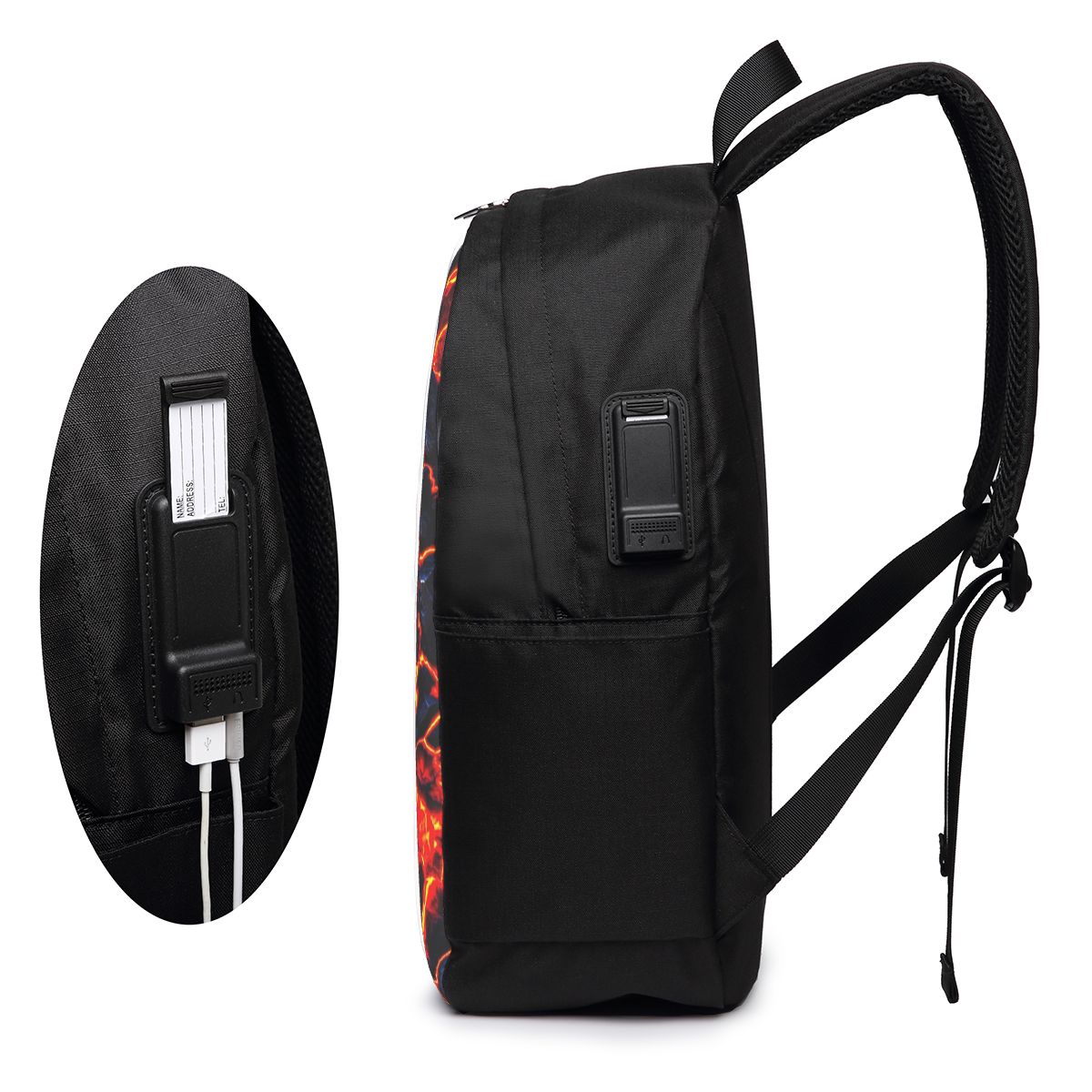 Magma-Vulkan-Lava-Feuer-Rucksa – Women'S Bags Travel Bewertung und Preis