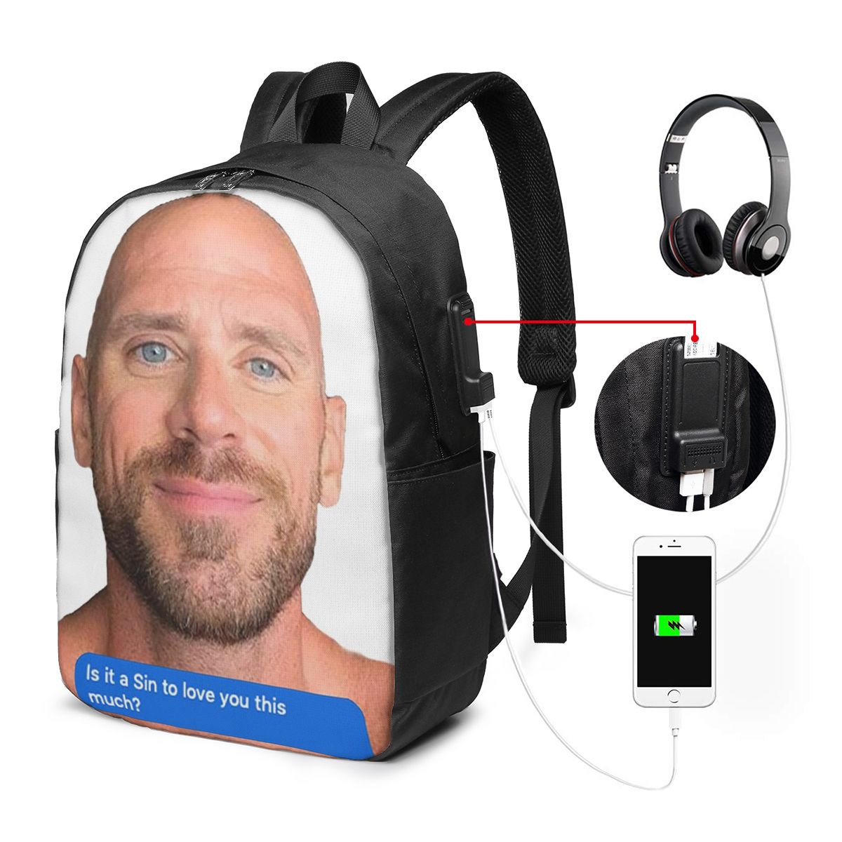 Johnny Sins Flirty Text Bubble – Women'S Bags Travel Bewertung und Preis