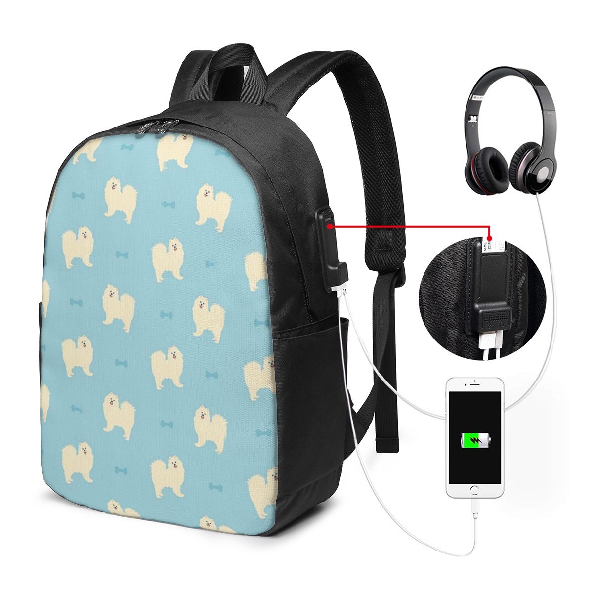 Samojeden-Hunde-Rucksack, Reis – Women'S Bags Travel Bewertung und Preis