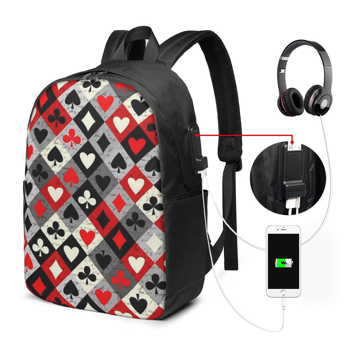 Rucksack mit Spielkarten-Poker – Women'S Bags Travel Bewertung und Preis