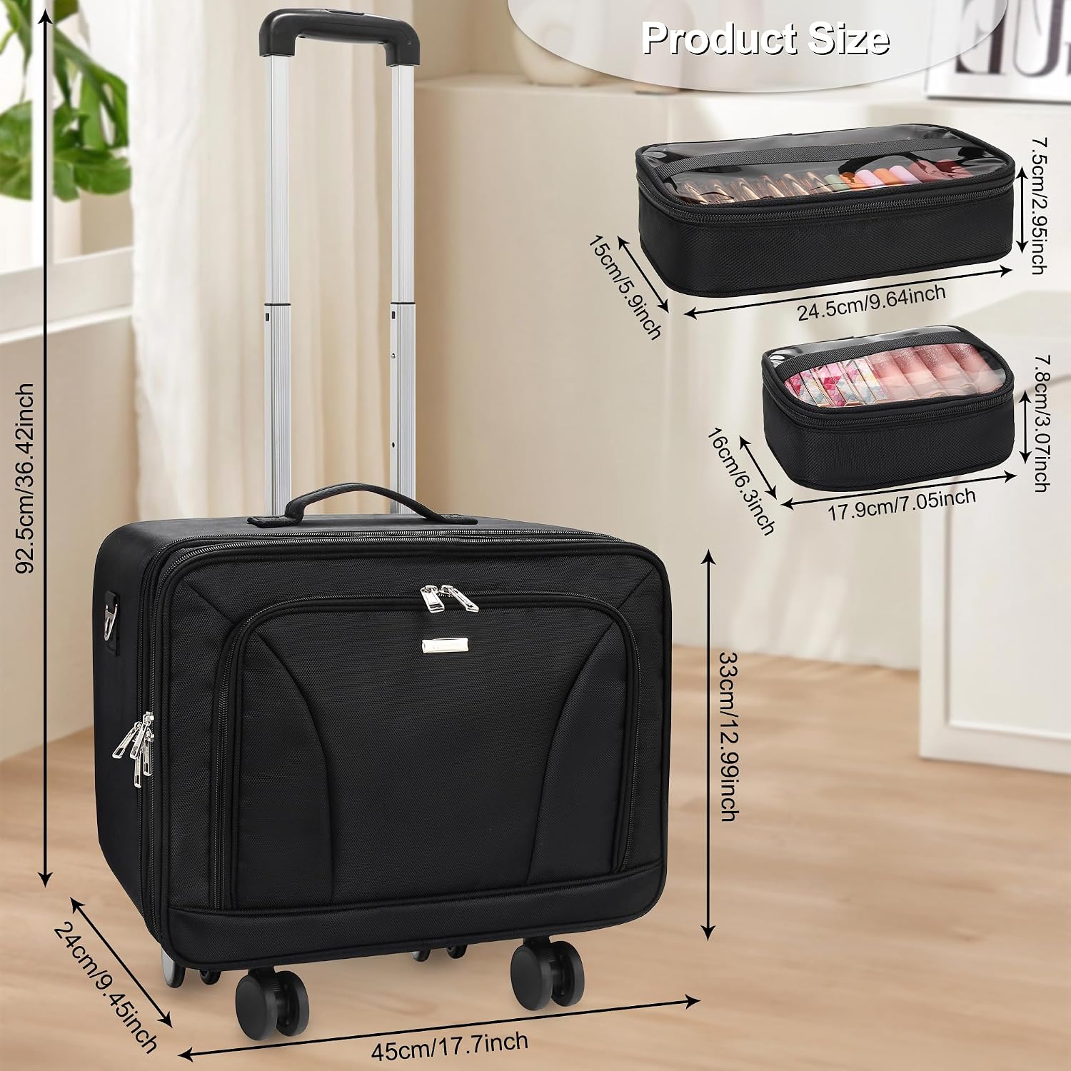 Extragroßer Rollender Make-up- – Women'S Bags Travel Bewertung und Preis