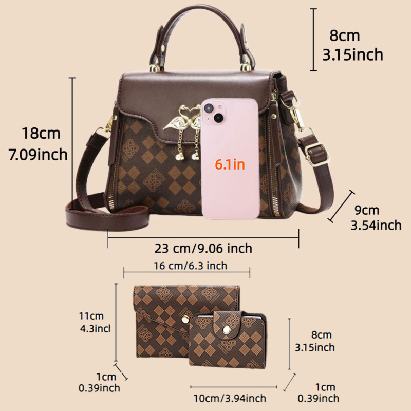 3-teiliges Damen-Taschenset, l – Women Bags Crossbody Bewertung und Preis