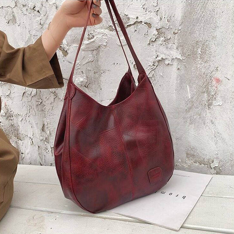 Große Vintage-Ledertasche mit  – Women'S Vegan Bags Bewertung und Preis