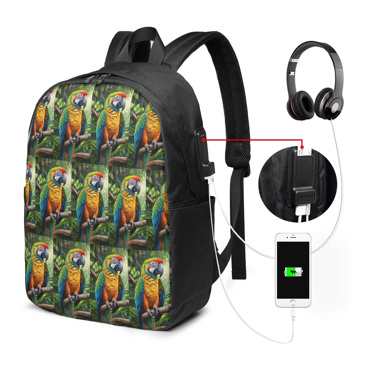 Niedlicher Papageien-Rucksack, – Women'S Bags Travel Bewertung und Preis